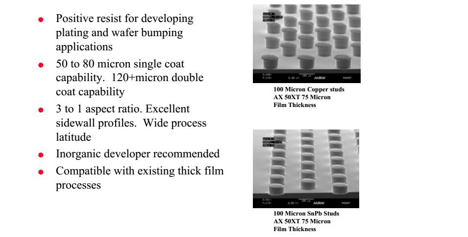 AZ 50XT 正性光刻膠價格、工藝、參數、優缺點及說明
