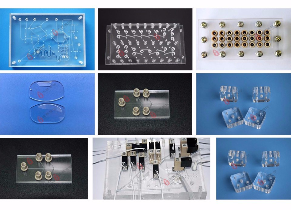 Six, microfluidic chip samples Six, microfluidic chip samples