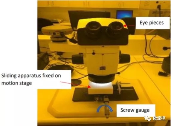 測試通道間距的實驗裝置